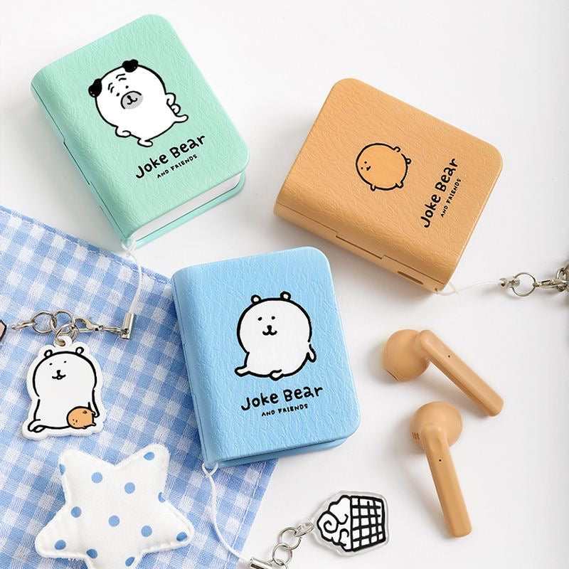 Cute Mini Book Wireless Earbuds – Bluetooth Earphones with Charging Case