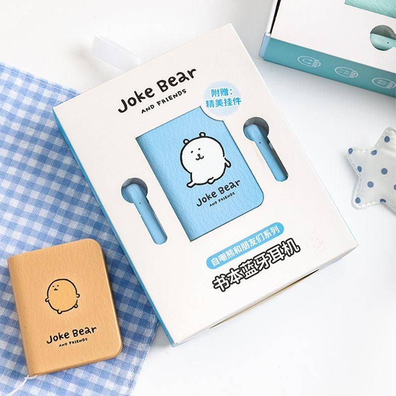 Cute Mini Book Wireless Earbuds – Bluetooth Earphones with Charging Case